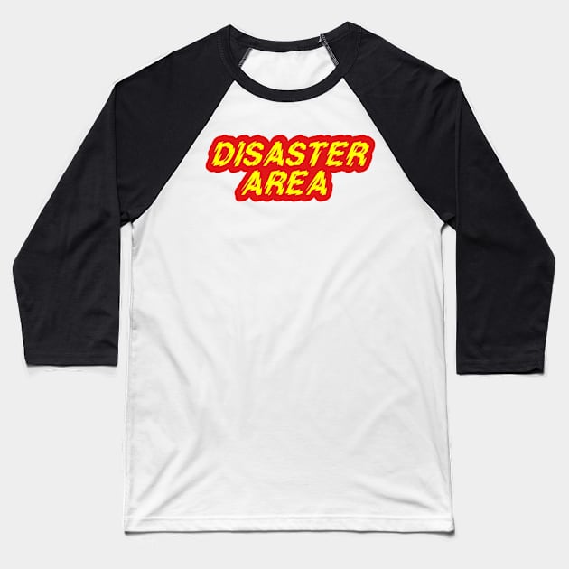 Disaster Area Logo Baseball T-Shirt by Stupiditee